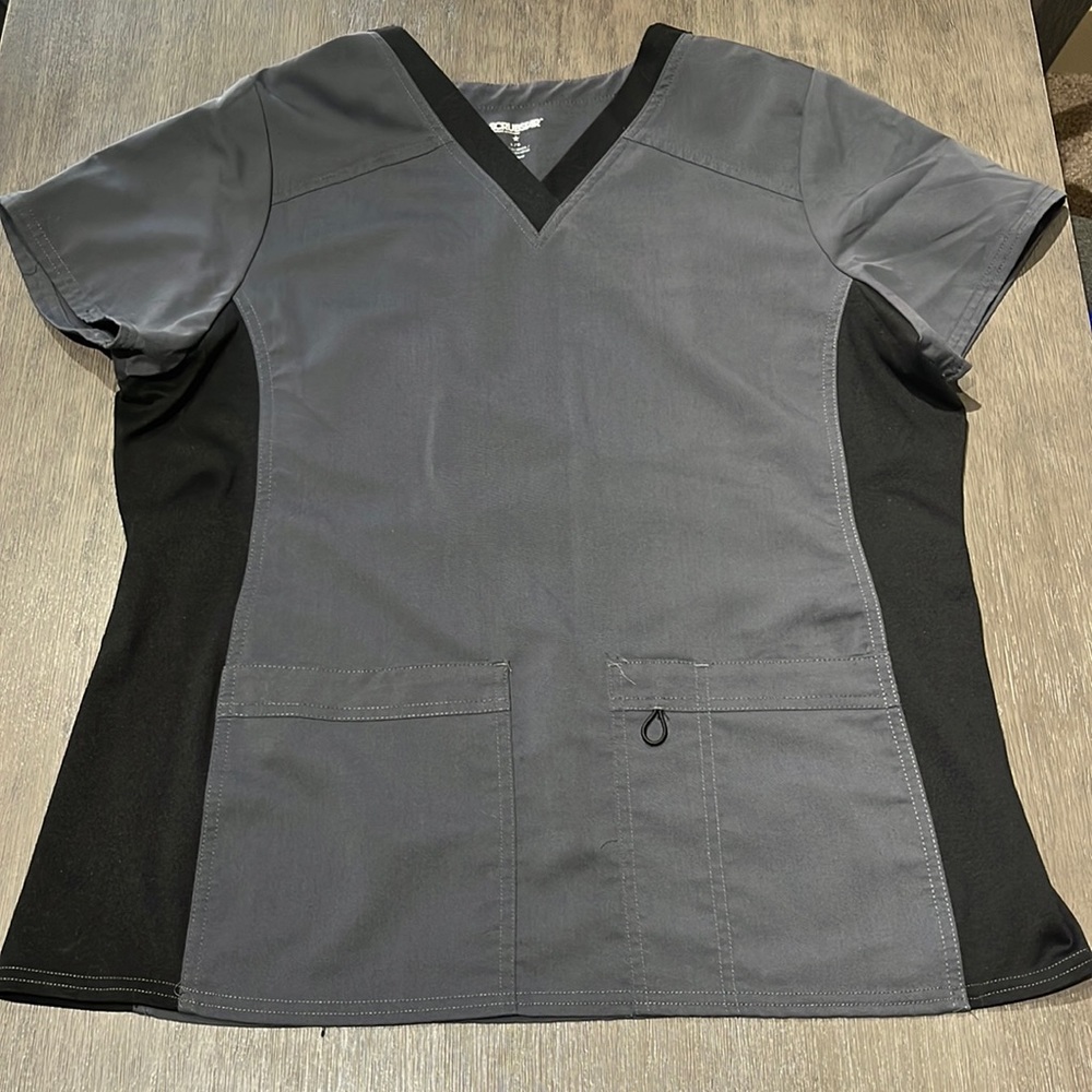 Versatile Dark Gray Scrub Top be ScrubStar